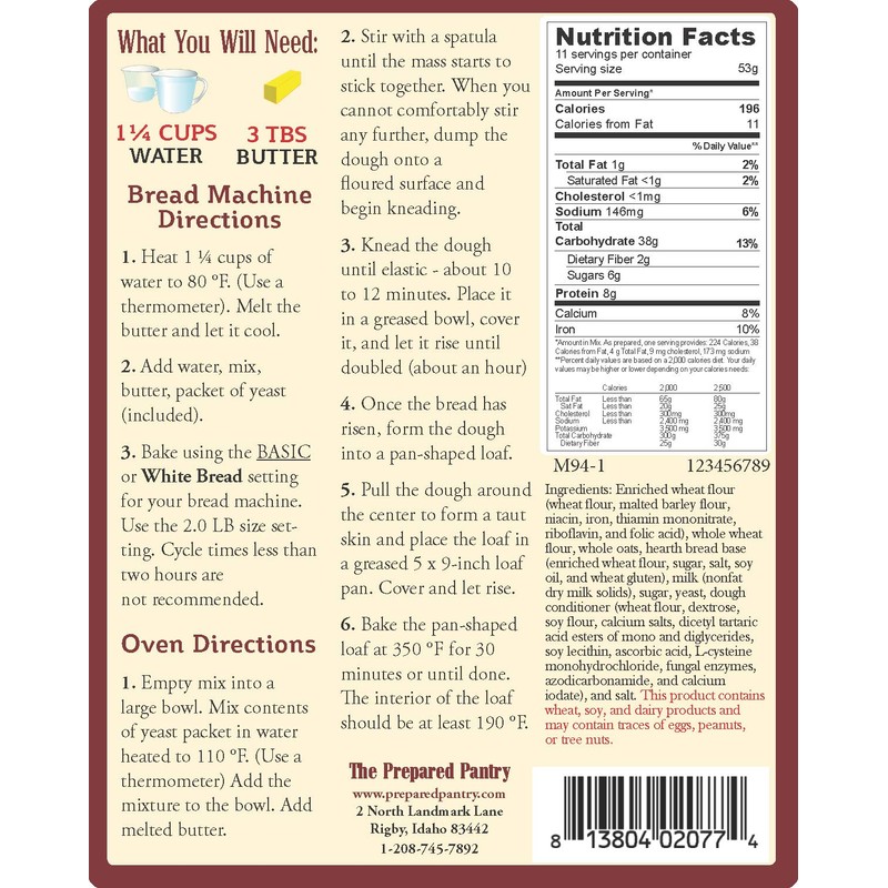 The Prepared Pantry Summerhill Irish Oat Bread Mix; Single Pack;