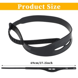 Neckline Shaving Template Soft Adjustable Hair Trimming Guide Band Black Silicone Hair Cutting Guide Tool Easy Use DIY Self-Haircutting System for Home Hair Clipper Cuts Accessories Men