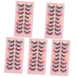 Baluue 40pairs Individual Eyelashes Hbzgt Lashes Cosplay Fake Lashes Extensions for Women Soft Curl