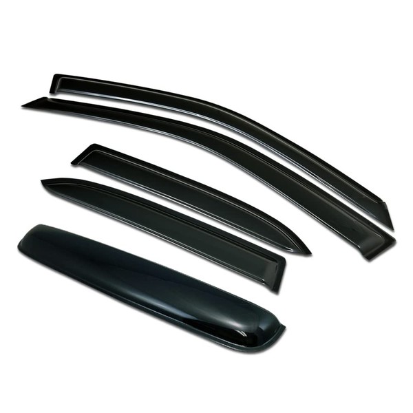TLAPS 7422443768713 Compatible with 1999-2003 Mazda Protege Sedan Smoke Curvy