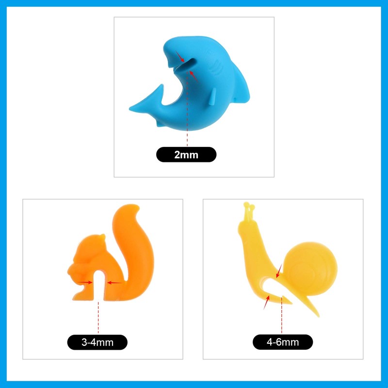 Boao 36 Pcs Silicone Tea Bag Holders Wine Charms Glass