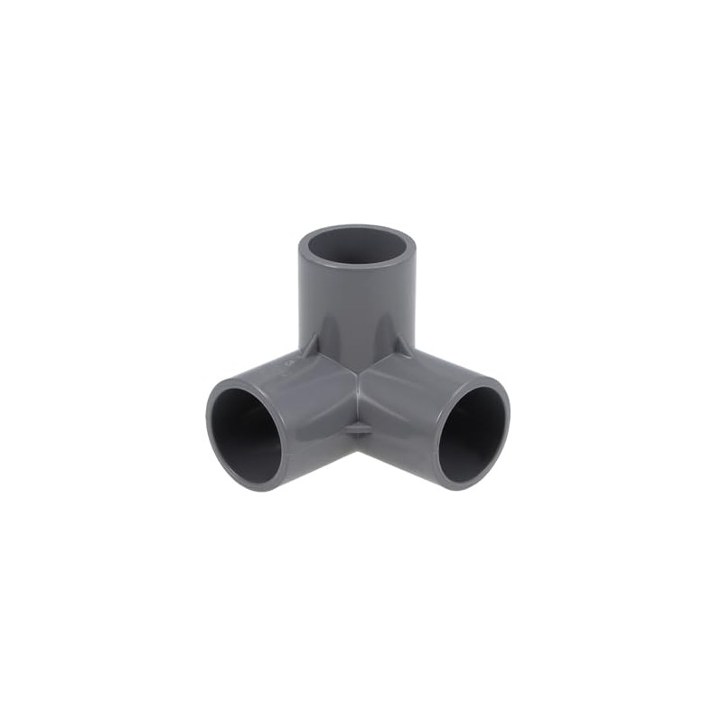 sourcing map 3-Way Elbow PVC Pipe Fitting Furniture Grade 25mm