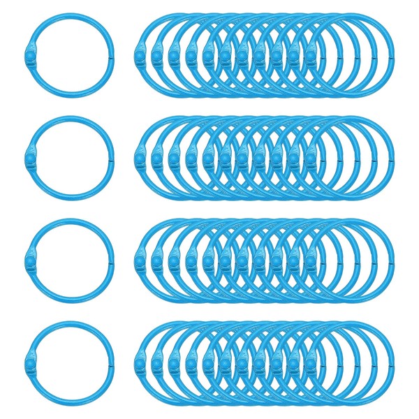 PATIKIL 48Pcs Loose Leaf Binder Rings, 1.2 Inch Metal Open