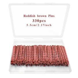 YINGFENG Reddish Brown Bobby Pins 330 Ct, YINGFENG 2.17Inch High Gloss Bobby Hair Pins for Styling, Comfortable, Lock In Style, Pain Free Hair Accessories for Women & Men, All Hair Types