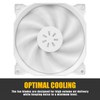 upHere 120mm White Silent Fan for Computer Cases Cooling, Ultra