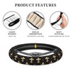 Black Fleur De Lis Steering Wheel Protective Cover Car Universal,