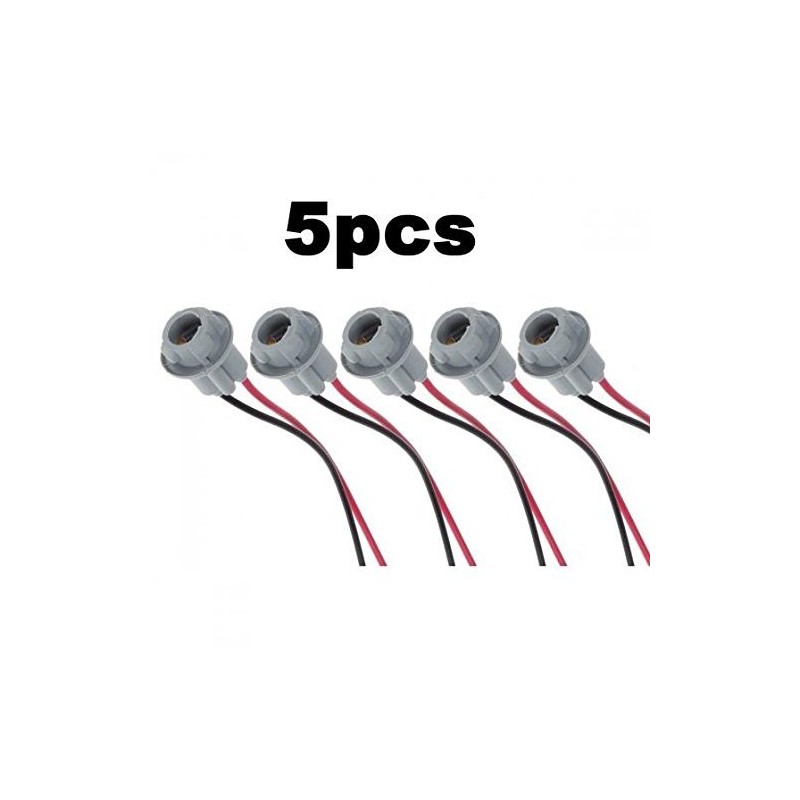 KOMAS 5 pcs T10 Replacement Plug Sockets Extened Wiring Harness