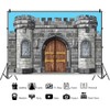 Cardboard Castle Backdrops for Photoshoot, Medieval Boy Men Birthday Party