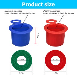 Mandark Car Battery Terminal Cover, 4PCS Vehicle Battery Top Post Cap with Washers, Automotive Battery Stud Terminal Insulator Protector Accessories, Universal for SUV, Sedan, Truck (Blue/Red)