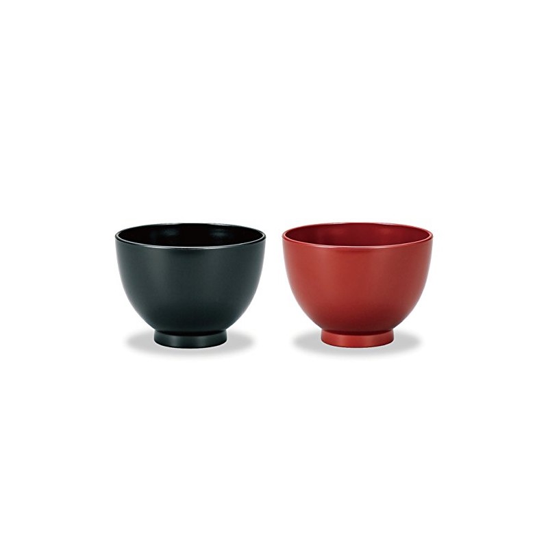 Yamanaka Lacquer M16332 Range Itch Bowl Pair Set, Black &