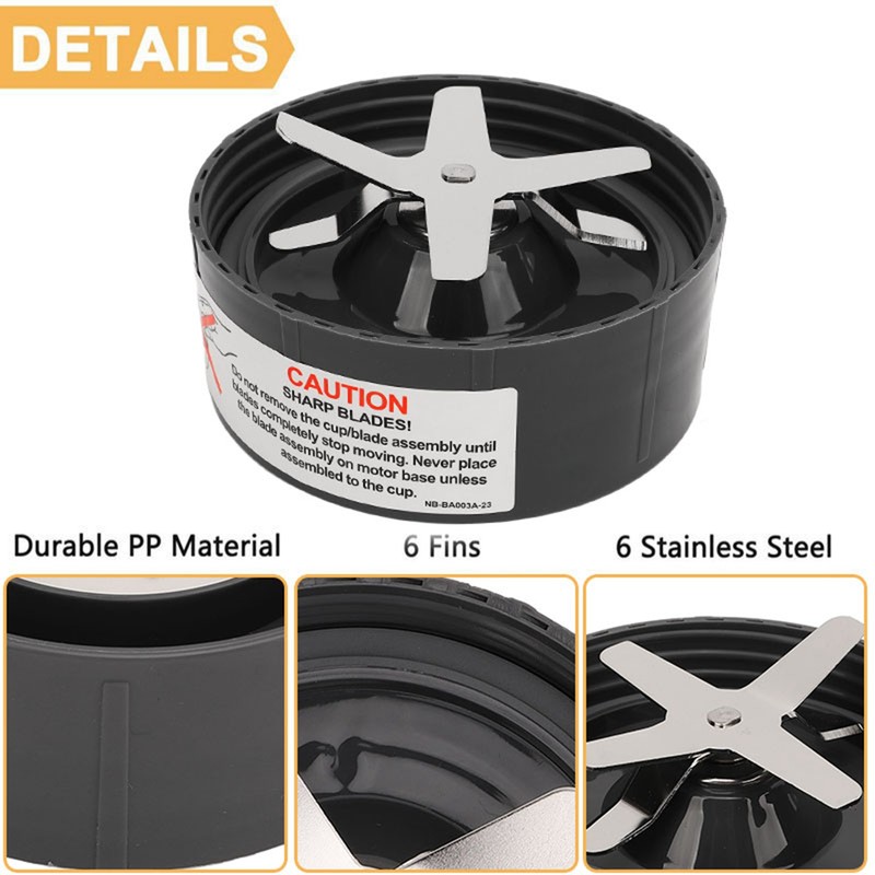 Blender Blades Grey Stainless Steel Easy Replacement Easy Operation Blender