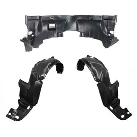 Parts N Go Fender Liner & Lower Engine Under Cover Set w/Clips For 1998-2002 Accord V6 Front Driver & Passenger Side Left Right AC1228105 HO1248106 HO1249106 74111S87000 74151S84A00 74101S84A00