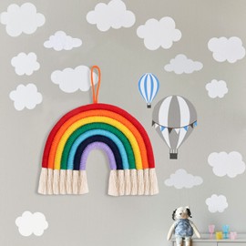 Johotone Rainbow Wall Hanging Macrame Tapestry Decoration for Bedroom Home Children Girls Children's Birthday Decoration