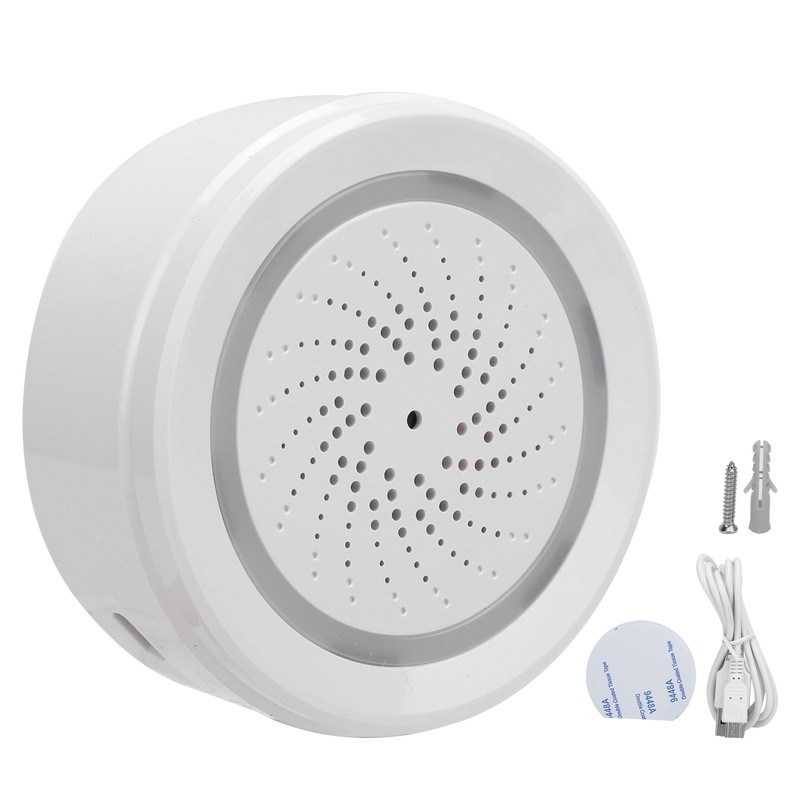 2.4GHz WiFi Temperature Humidity Sensor Detector Sound Light Alarm Smart