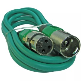 YOVUS 6 ft foot green XLR MALE TO FEMALE MIC MICROPHONE CABLE