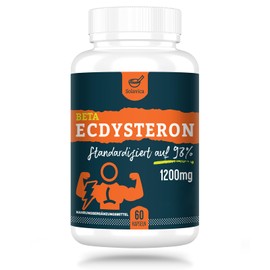 Beta-Ecdysterone Supplement 1200 mg per Serving - 1 Month Supply - 98% Ecdysterone with Highest Purity, 60 Capsules