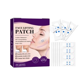 Soleneva 2PCS Face Lifting Tape，Anti Falten Pflaster, Zornesfalte Pflaster，Facelifting Aufkleber für Frau，Skin Tape for Lifting Sagging Skin