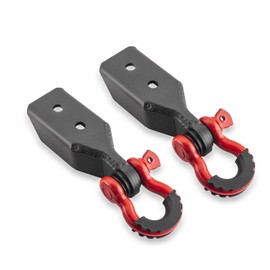 WeiSen Front Tow Hook Shackle Brackets w/ 3/4inch Shackle Mount Kit Compatible with Toyota Tundra 2007-2021(Red)