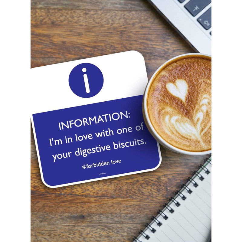 Brainbox Candy - Funny 'Forbidden Love Coaster' - Small Gift