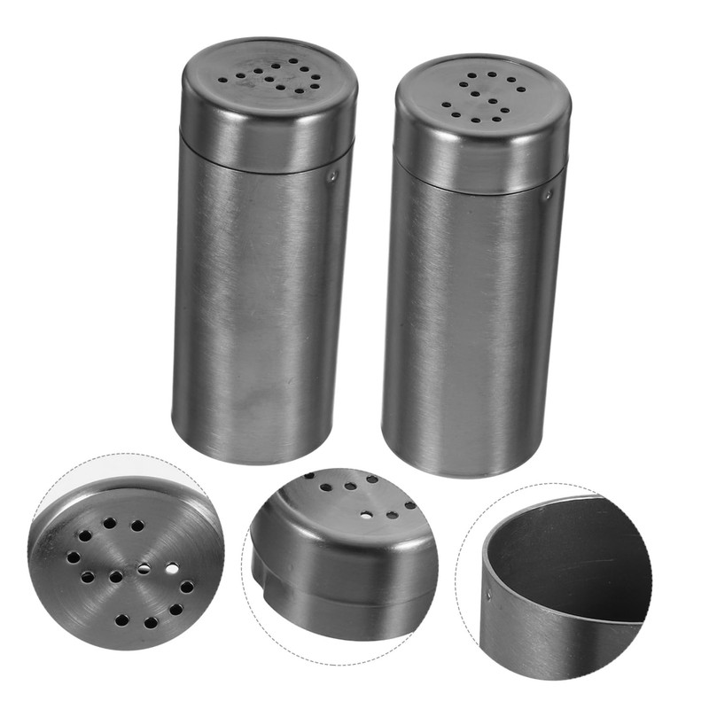 KONTONTY 304 Stainless Steel Seasoning Bottle Pepper Salt Shaker Set
