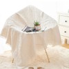 Knitted Tablecloth White Knit Small Tablecloth Knitted Tassel Tablecloth Bedside