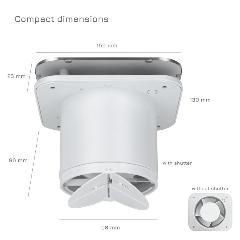 Turbionaire Trend 100 SA Extraction, Extraction, Ventilation for Bathroom, Kitchen,
