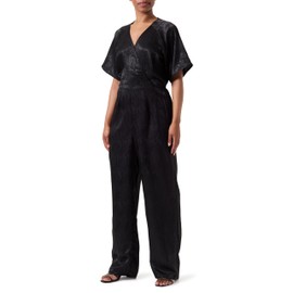 VERO MODA Women's Vmsina S/S V-Neck WVN Ga Pa Jumpsuit, black