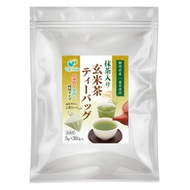 Shizuoka Prefecture Kakegawa Powdered Brown Rice Tea Bag with Matcha Tea Bag Hot and Cold Brew Triangular Nylon Tea Bag My Bottle Drink Approx. 100 Cups 0.2 oz (5 g) x 30 Packs (1 Bag)