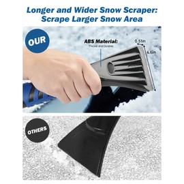 JOYTUTUS 41.5″ Extendable Snow Brush and Ice Scraper, 270°Pivoting Snow Scraper Brush for Car Windshield, Telescoping Ice Scraper, Foam Grip, Heavy Duty Snow Remover for Cars, Trucks, SUV (Blue)
