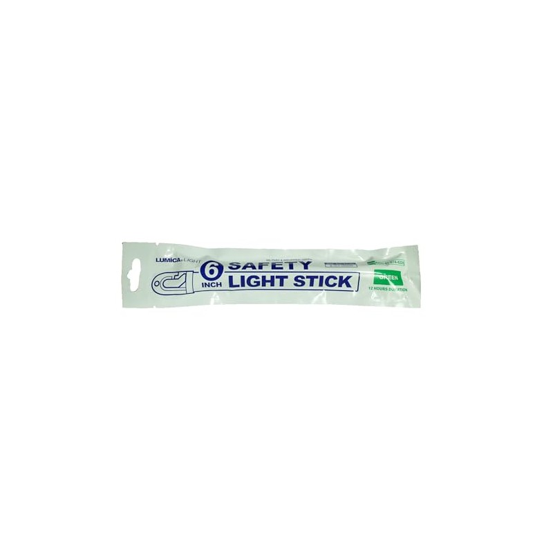 Lumica 6" Military Grade Safety Light - GREEN x 10
