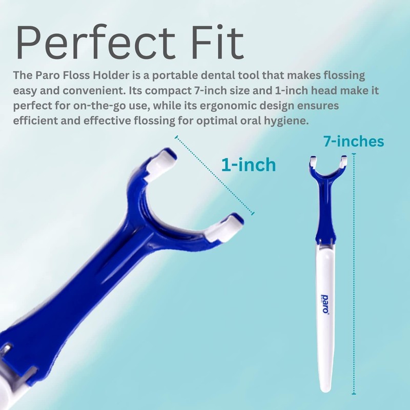 Paro Dental Floss Holder, The Perfect Grip Reusable Flosser Handle