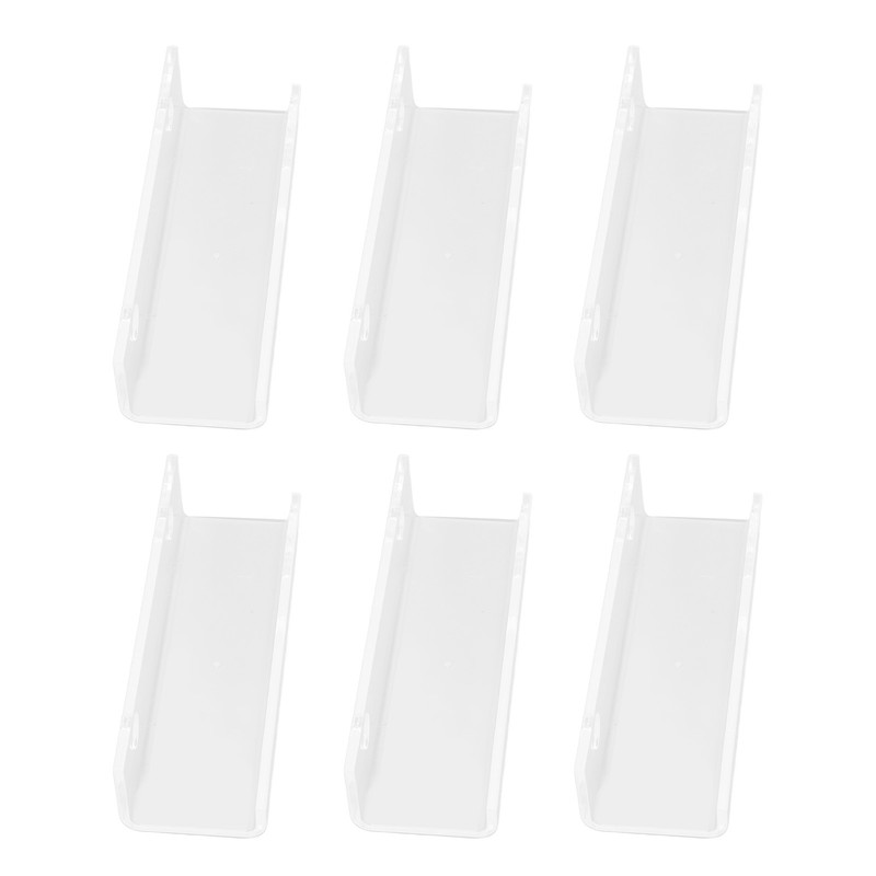 6 Pcs Acrylic Record Shelf Wall Mounted Clear Vinyl Record