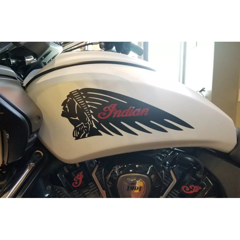 INDIAN CHALLENGER MOTORCYCLE FUEL TANK SIDE SCRIPT DECAL, STICKER, EMBLEM