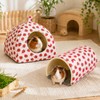 Oxiros Guinea Pig Hideout Tunnel Set, 2 Pack Washable Small