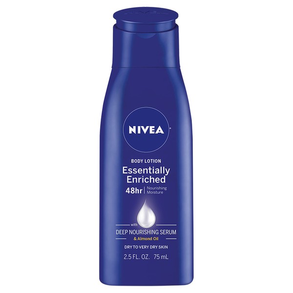 NIVEA Essentially Enriched Body Lotion, 48 Hour Moisture For Dry