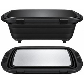 XL Collapsible BBQ Prep Tub with Locking Lid and Cutting Board - for Meal Prep Marinating Food Storage,Large Food-Safe Container,Gift for Men