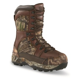 Guide Gear Leather Hunting Boots for Men Monolithic Extreme Waterproof Insulated, 2,400-gram Thinsulate Ultra RT APX 11.5D (Medium)