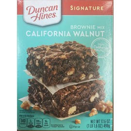 Duncan Hines SIGNATURE California Walnut Premium Brownie Mix 17.6 oz Box