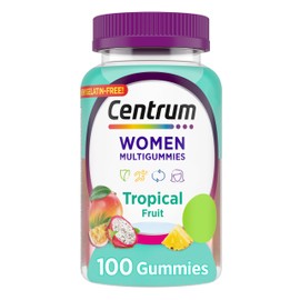 Centrum Centrum Women's Multivitamin Gummies, Tropical Fruit Flavors Made from Natural Flavors, 100 Count, 50 Day Supply