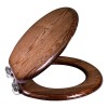Design House Dalton Round Traditional Wood Toilet Seat in Mahogany