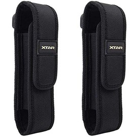 2-Pack Flashlight Battery Pouch Holster Holder for 6.5"-8" Flash Light Compatible with Fenix UC30 UC35 E35 Surefire G2X 6P 6PX E2L 501B 502B Streamlight ProTac XTAR TZ20 (for 6"-8" Flashlight)