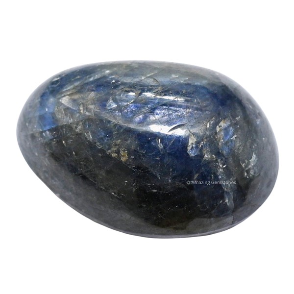 1 oz Blue Sapphire Crystal Tumbled Stones Polished Rocks - Natural Gem Stones for Healing - DIY Crystals for Protection