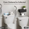 Toilet Paper Holder with Shelf & Storage - Wall Mount,