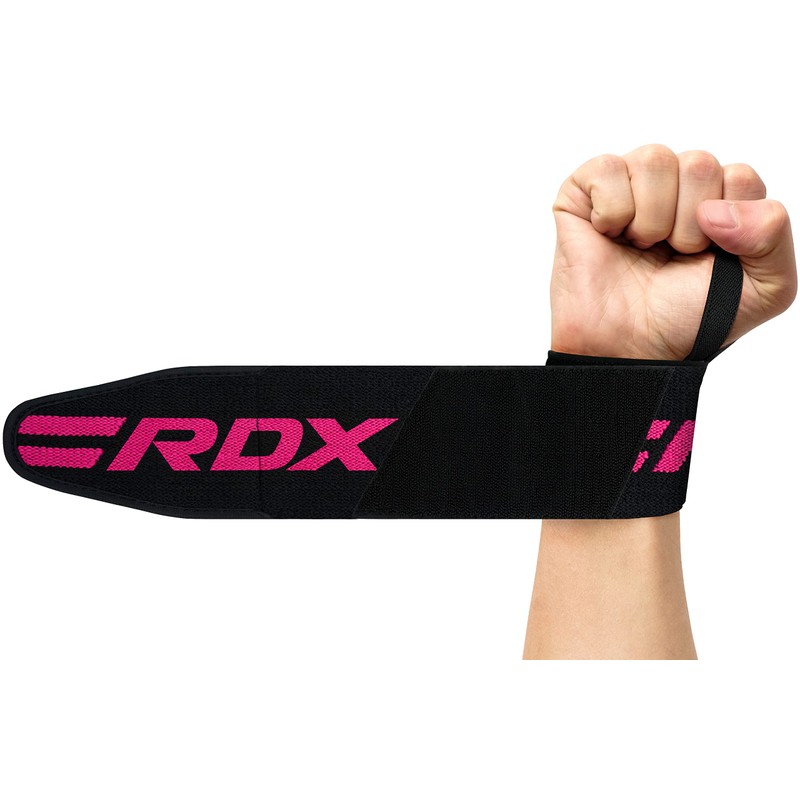 RDX Gym Wrist Wraps Wrist Wraps Weight Lifting Fitness Pink