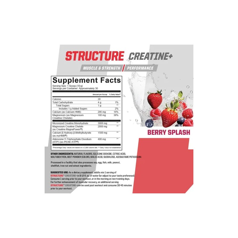 Undefined Nutrition Structure Creatine 30 Porciones