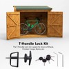 Shed Door Latch T-Handle Lock Kit with 5 Keys,BTEOBFY Set