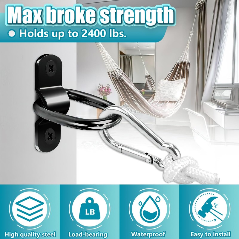 D Ring Tie Down Anchors, 6 Pcs Heavy Duty Steel