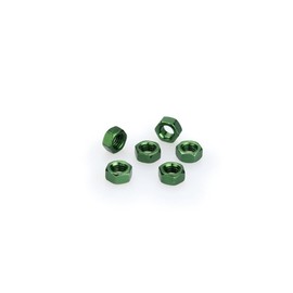 Puig 0763 V Blister Pack of 6 Nuts M5 Green