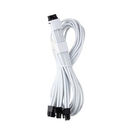 CableMod E-Series Pro ModMesh Sleeved 12VHPWR StealthSense PCI-e Cable for EVGA G/G+ / P/P+ / T (White, 16-pin to Triple 8-pin, 60cm)