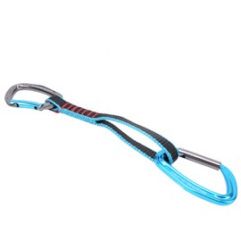 Gavigain 38CM Safety Lock Extender, Straight Bent Carabiner, Rock Climbing Quickdraw Sling, Mountaineer Outdoor Protect Kit